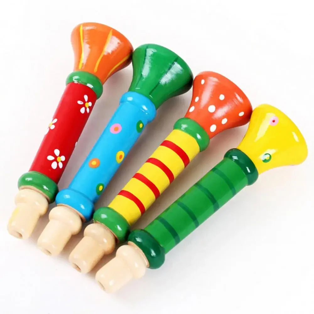 Wooden Toy Trumpet — Painted Horn Whistle for Kids | Montessori Music | 3Y+ - photo 3