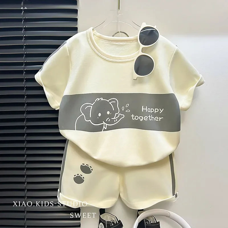 kids 2-piece striped summer t-shirt and shorts set - photo 6