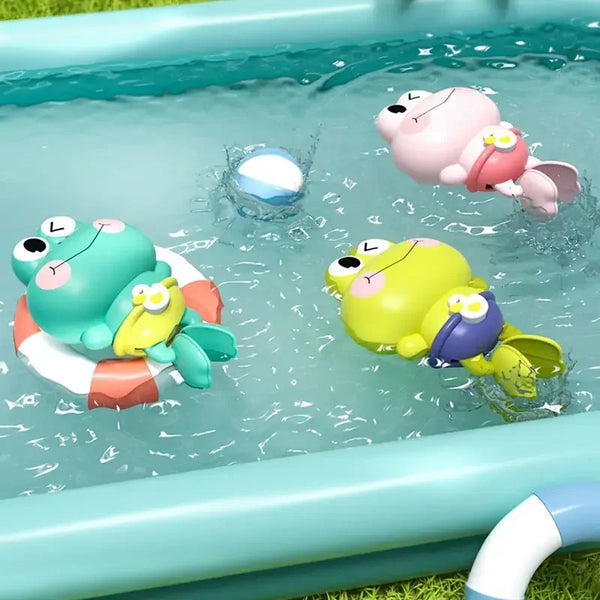 Wind-Up Swimming Frog Bath Toy — Clockwork Water Toy | 1-6Y - photo 1