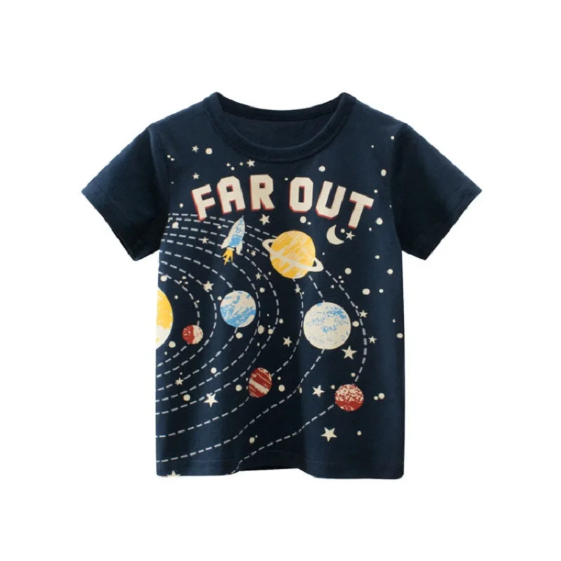 Kids short-sleeve cotton cartoon summer t-shirt