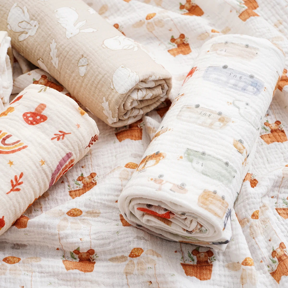 100% Cotton Muslin Baby Swaddle Wrap - Kindle Kids ABC - view 2