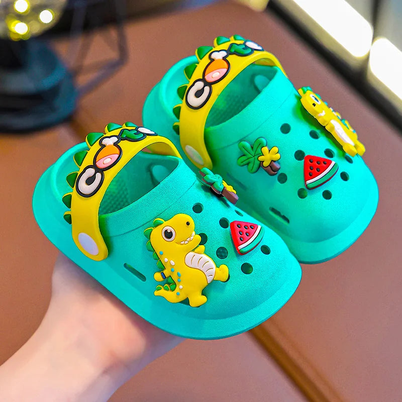 Kids Dinosaur Hole Sandals — Anti-Slip Clog Beach Shoes