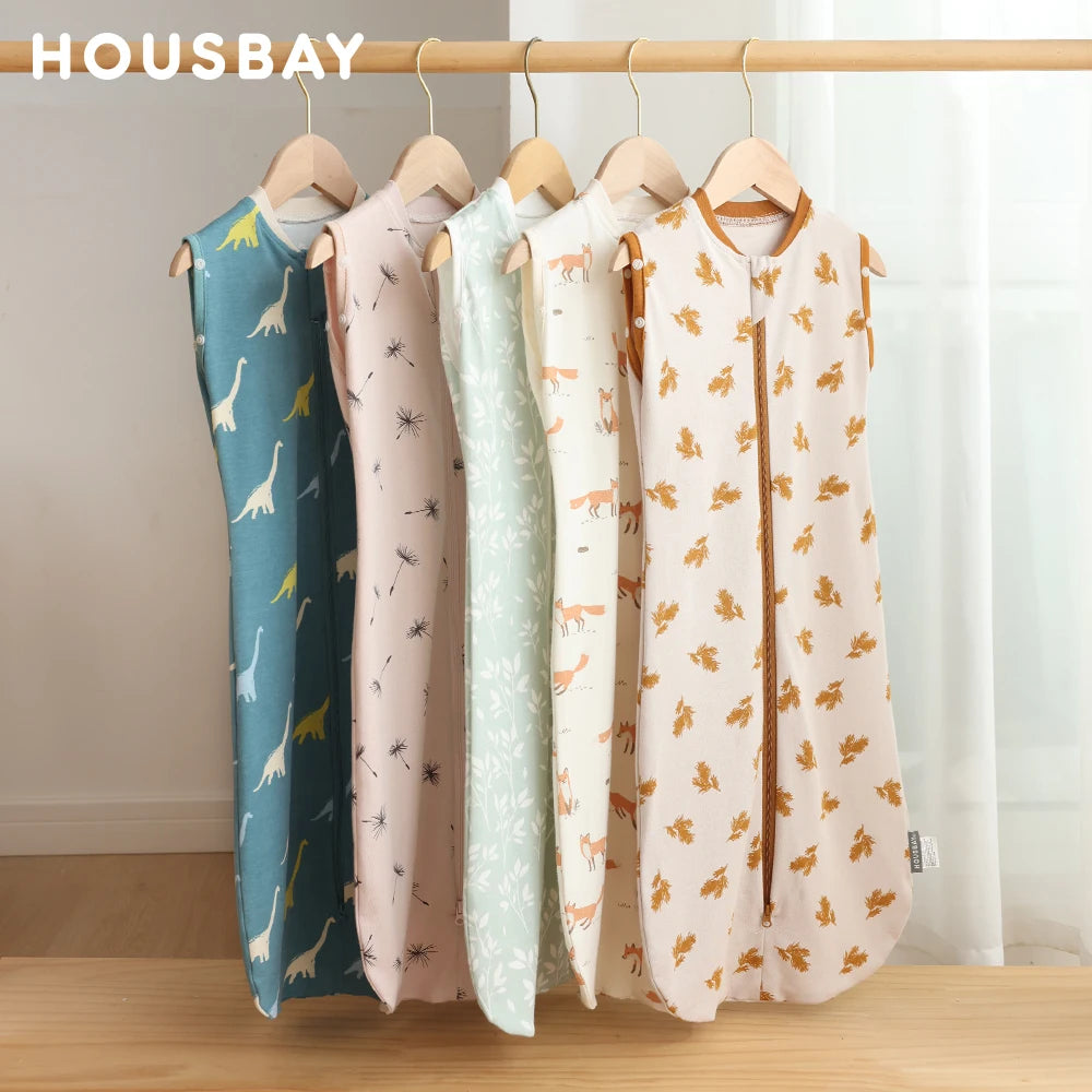 Baby sleep sack sleeveless cotton summer wearable blanket