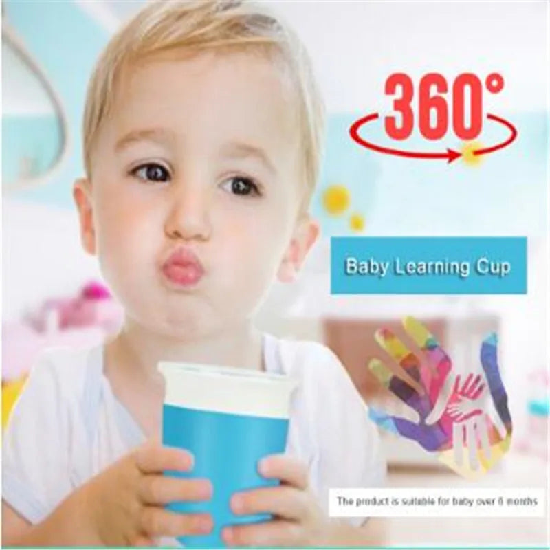 Magic transforming baby cup 240ml leak-proof learning cup
