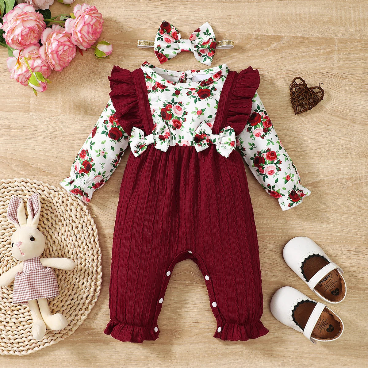 Floral Cotton Baby Romper - Kindle Kids ABC - view 7