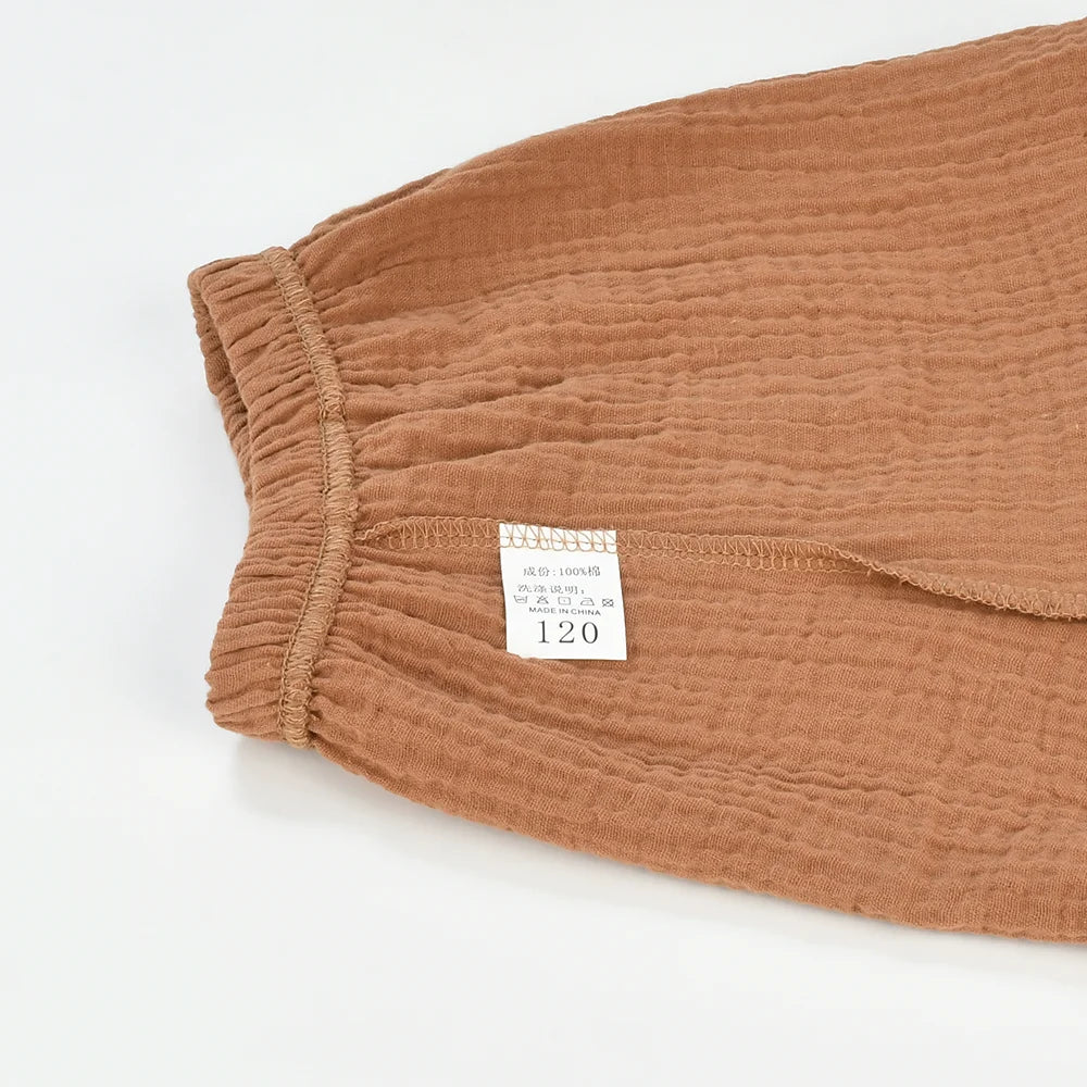 Kids Pure Cotton Beach Shorts Solid Colour Casual - photo 4