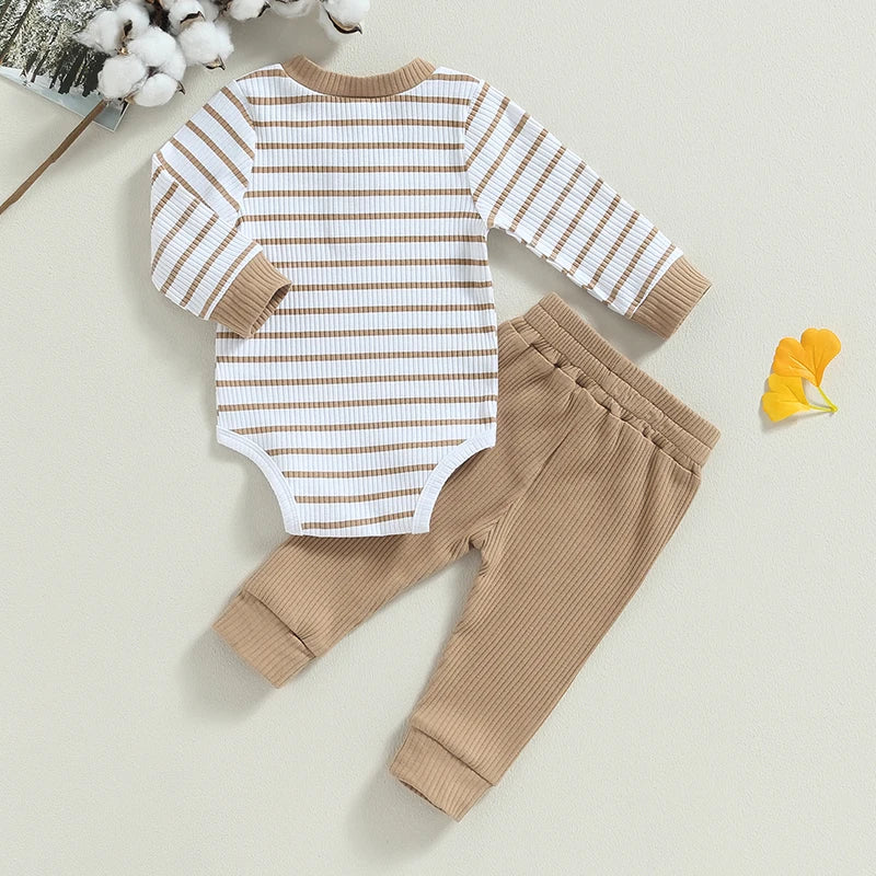 Ribbed Striped Cotton Baby Set - Kindle Kids ABC - view 4