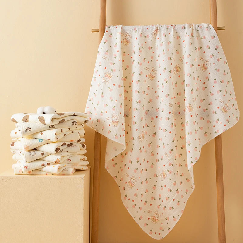 Bear Print Muslin Swaddle Blanket - Kindle Kids ABC - view 4