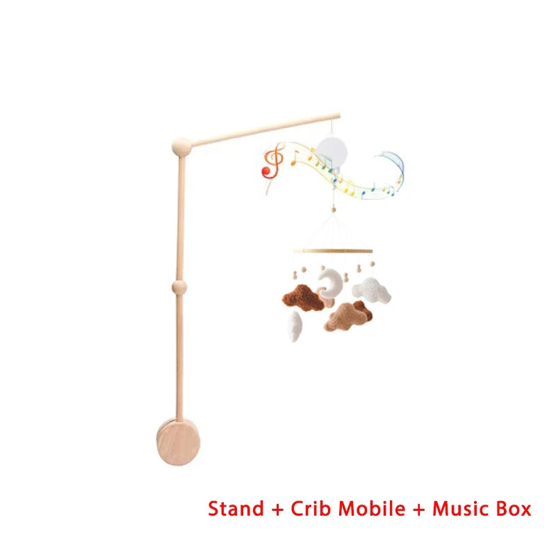 Wooden Crib Mobile – Felt Bear Nursery Mobile with Bell - photo 35