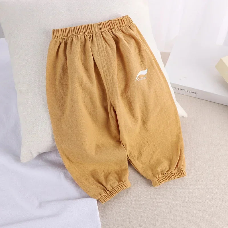 Baby Cotton & Linen Pants — Lightweight Summer Trousers | 6–12M