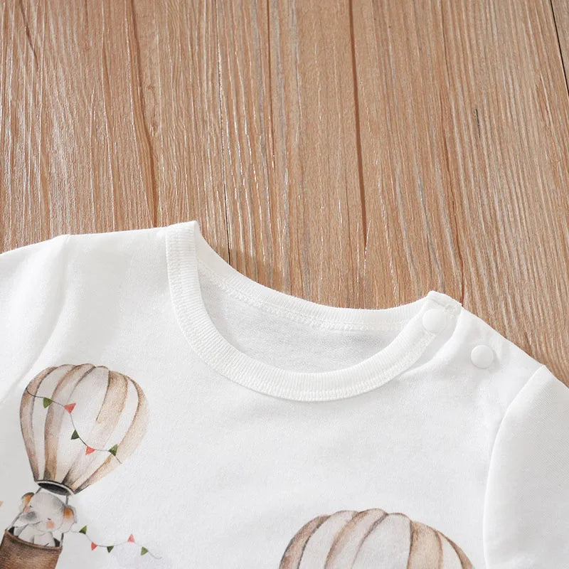 Cartoon Animal Print Cotton Baby Romper - Kindle Kids ABC - view 3