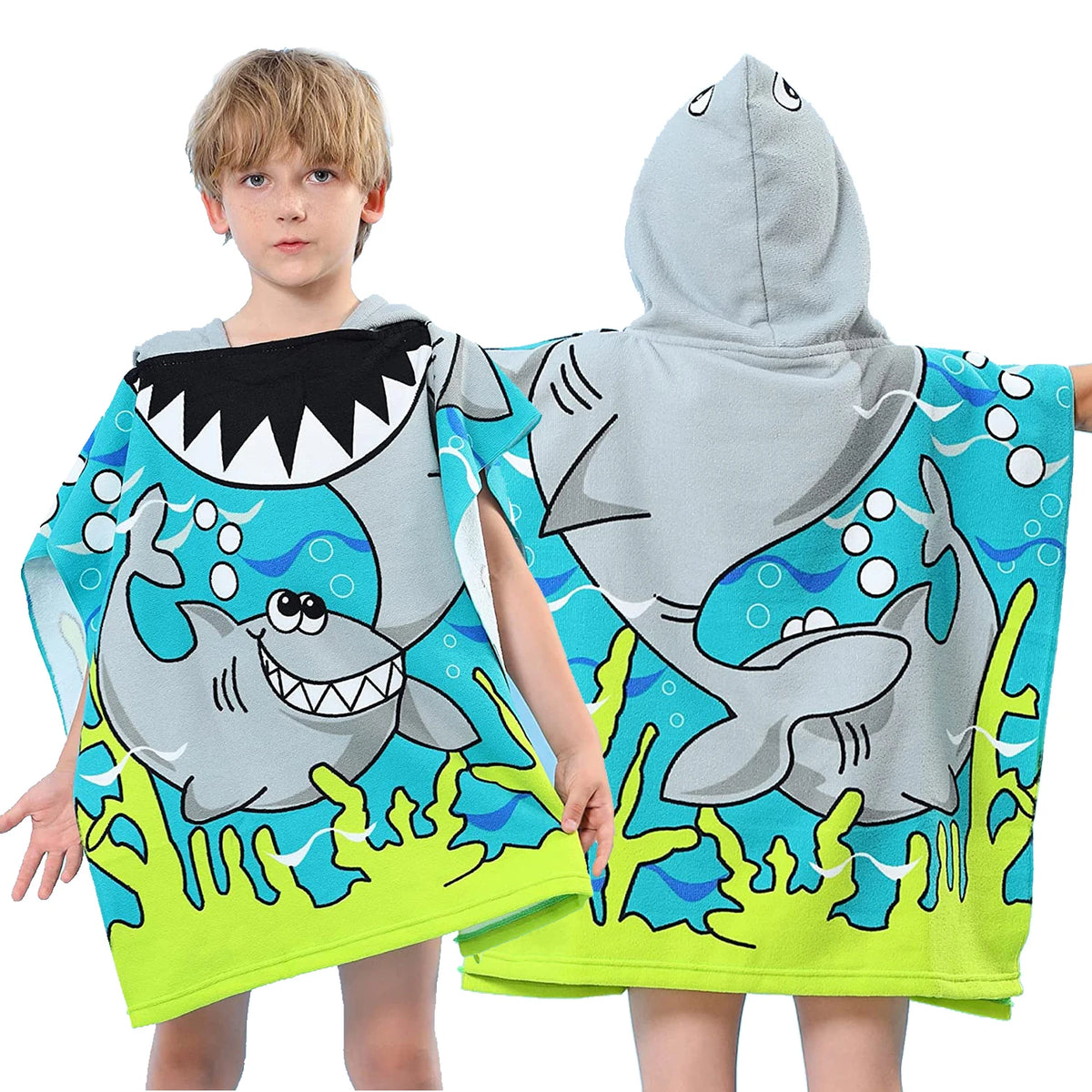 Kids Hooded Beach Towel Poncho - photo 8