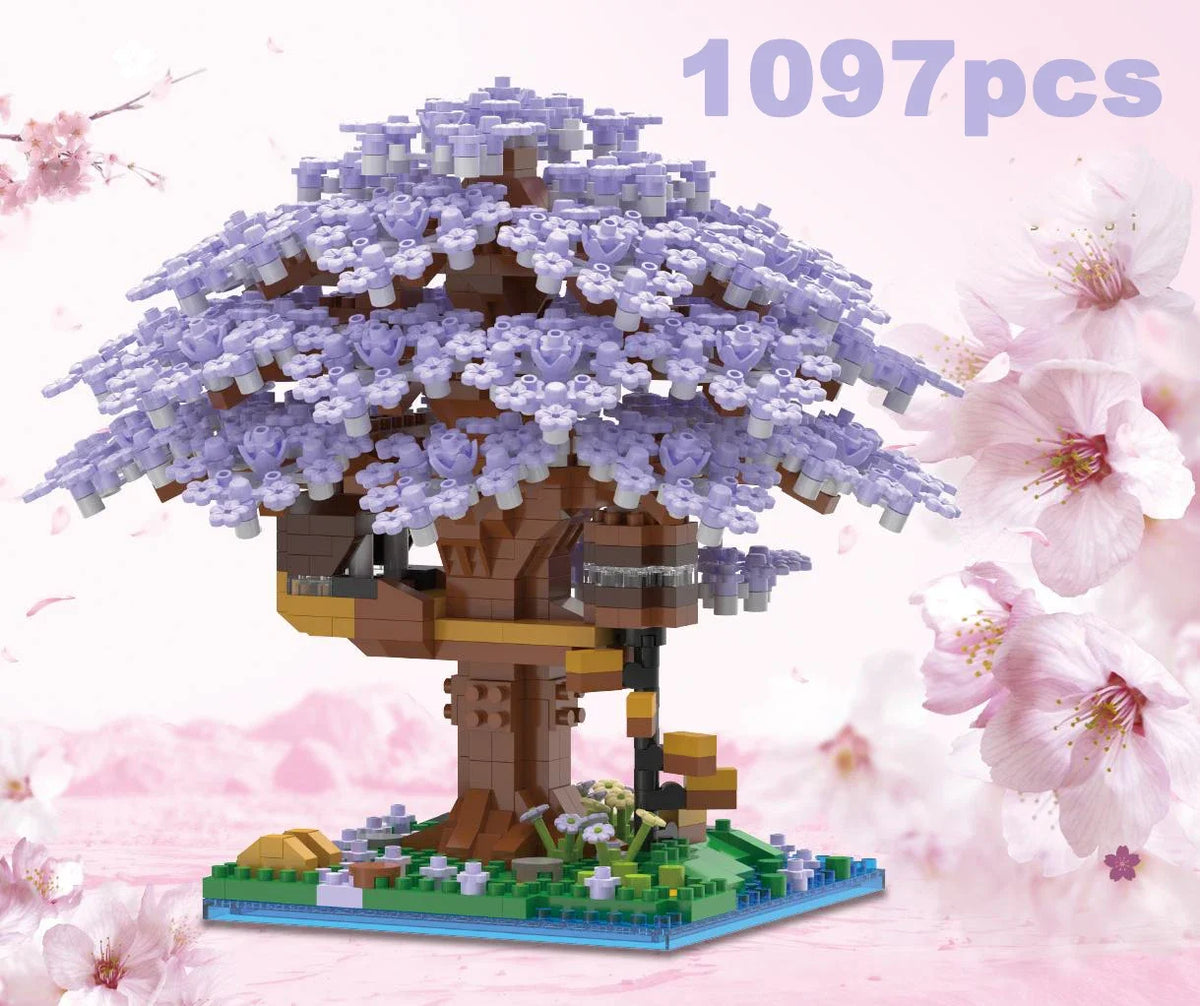 cherry blossom tree house building blocks model - photo 8
