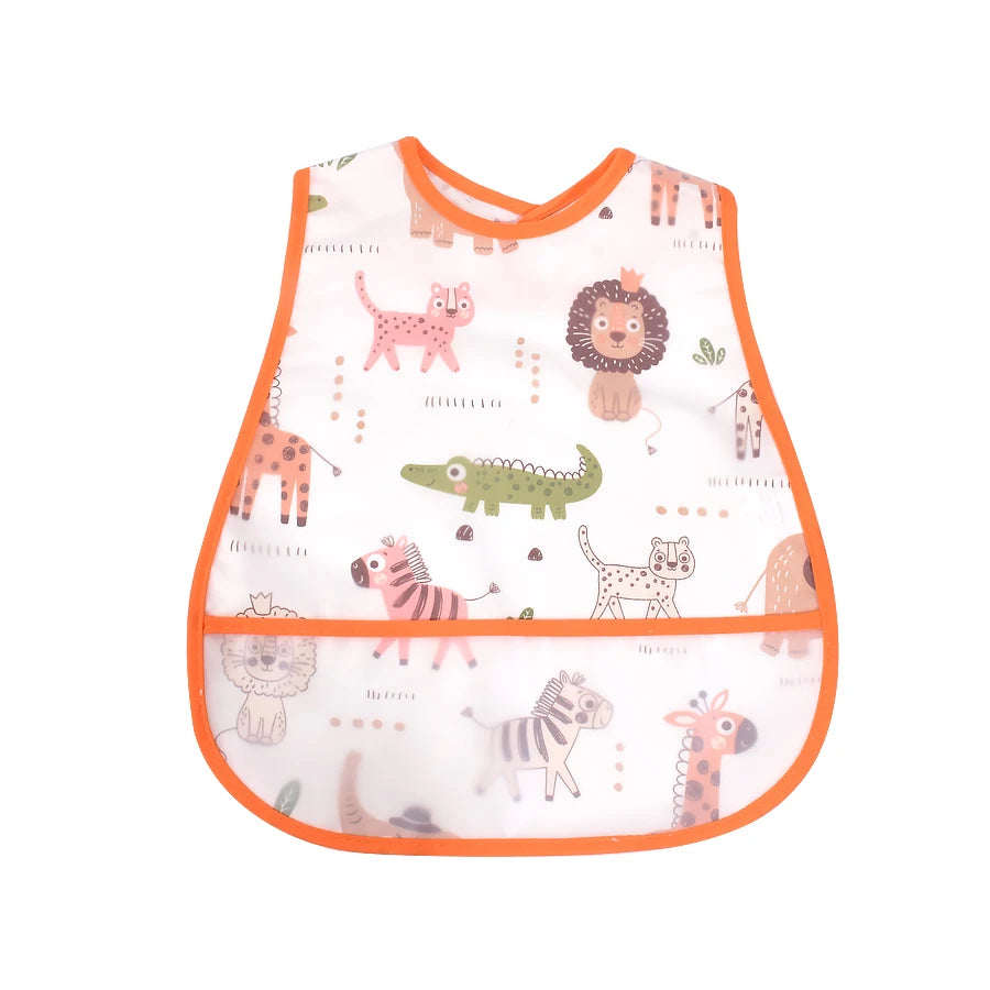 Waterproof Baby Feeding Bib EVA Pocket Bib Ages 6M-4Y - photo 19