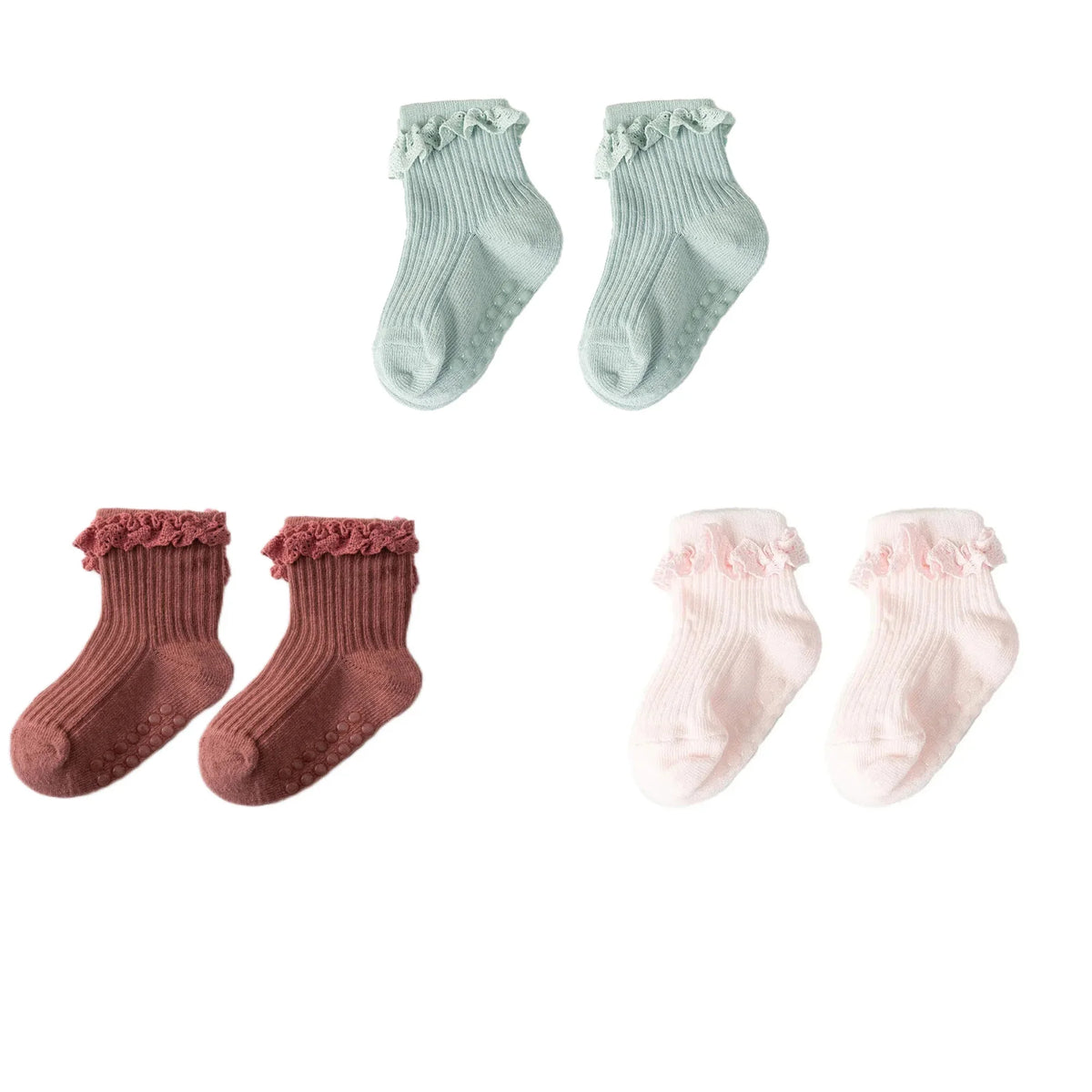 Cotton Lace Toddler Girl Socks - Kindle Kids ABC - view 19