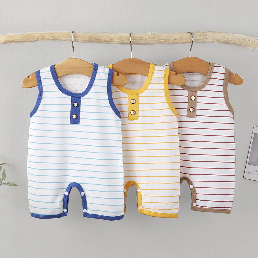 Striped Cotton Baby Romper - Kindle Kids ABC