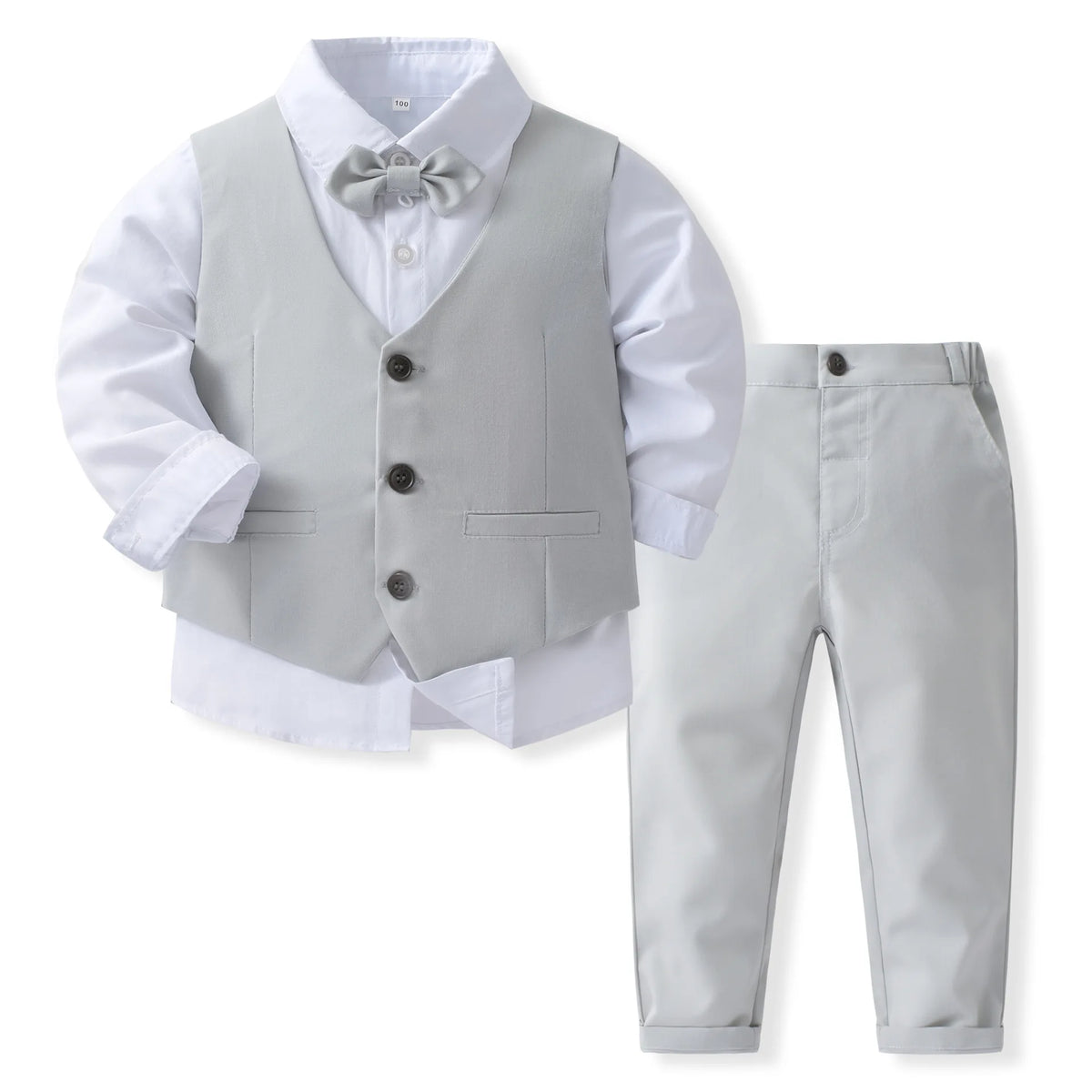 Boys' Ring Bearer Tuxedo Vest Set - Kindle Kids ABC - view 6