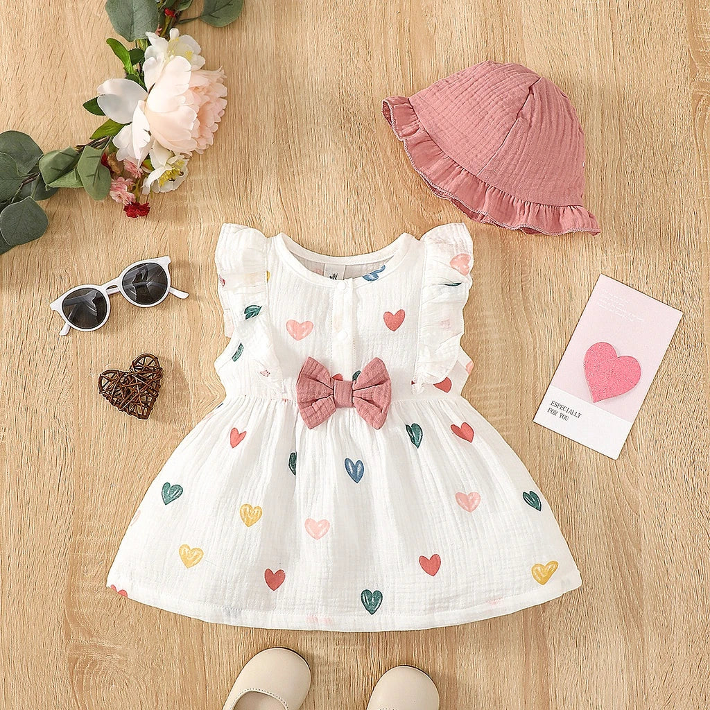 Cotton Baby Dress & Bonnet Set - Kindle Kids ABC