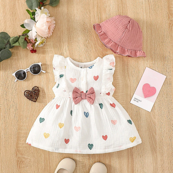 Cotton Baby Dress & Bonnet Set - Kindle Kids ABC
