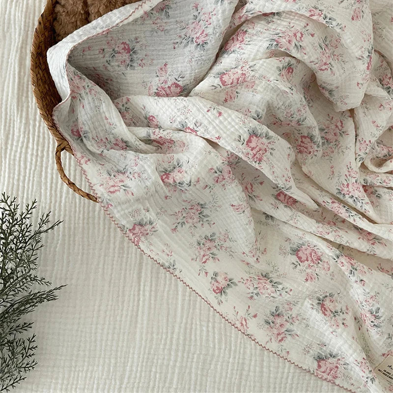 Floral Cotton Muslin Baby Swaddle Blanket - Kindle Kids ABC - view 3