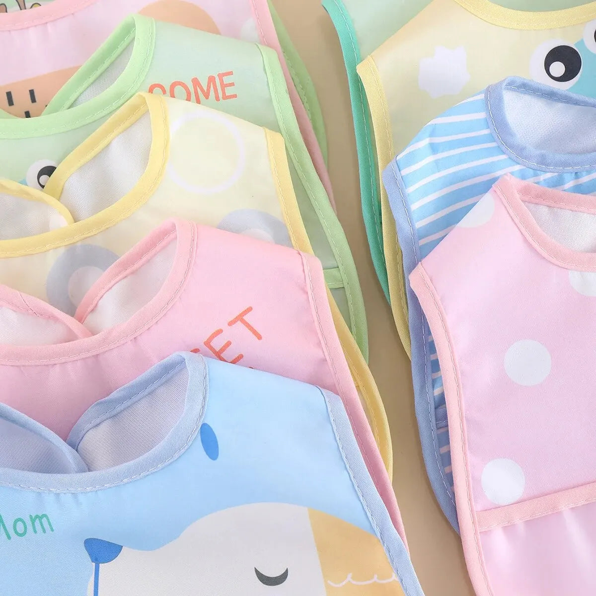 Baby Cartoon Animal Bibs – 3pcs/5pcs Waterproof Set | 0–3Y - photo 2
