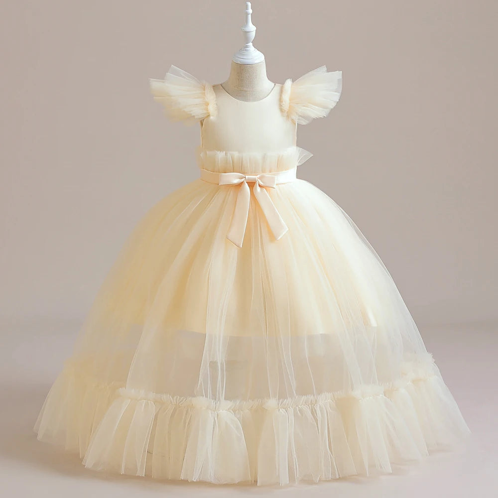 Girls Tulle Pageant Dress 2-10Y — Wedding Bridesmaid Princess Prom Gown - photo 2