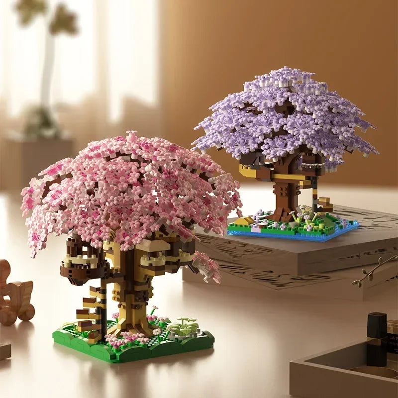 cherry blossom tree house building blocks model - photo 1