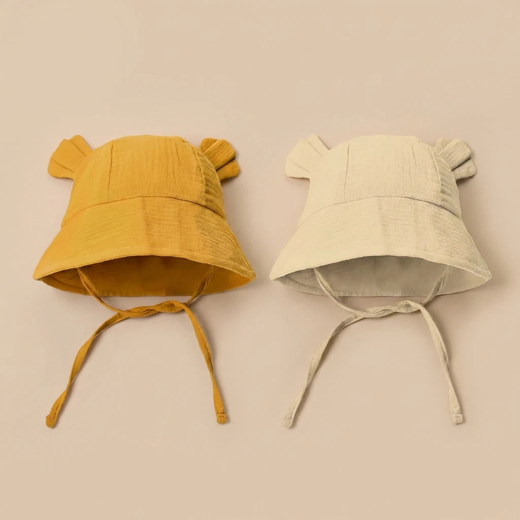 Baby Bucket Sun Hat - Rabbit-Ear Cotton Fisherman Hat - photo 5