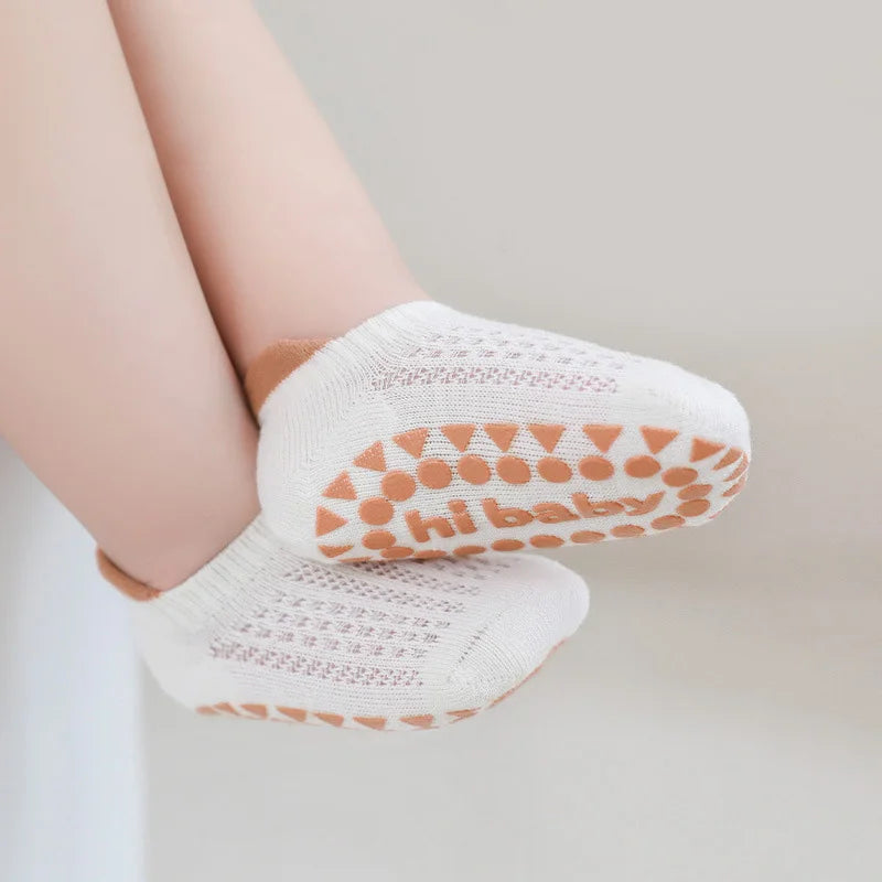 Baby & Kids Cotton Mesh Socks — 3 Pairs | Non-Slip Floor Socks | 0–5 Years - photo 3