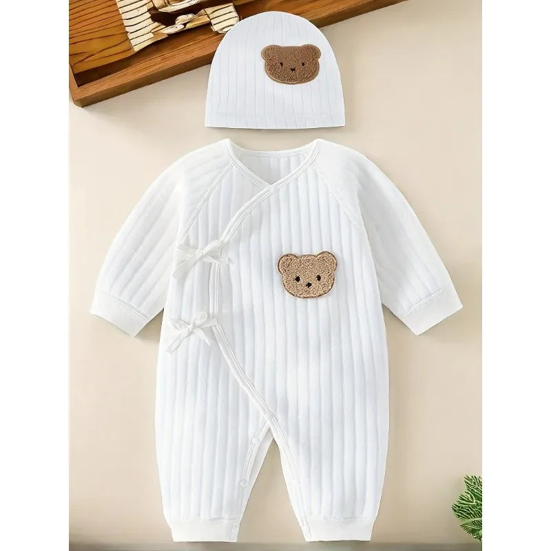 Cartoon Bear Cotton Romper - Kindle Kids ABC
