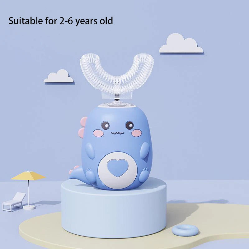 Kids sonic electric U-shape toothbrush 360 degree cleaning ages 2-12Y