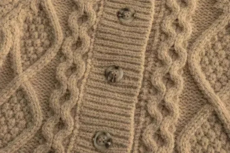 Kids Cable-Knit Cardigan — Buttoned Sweater Jacket | 9M–12Y - photo 5