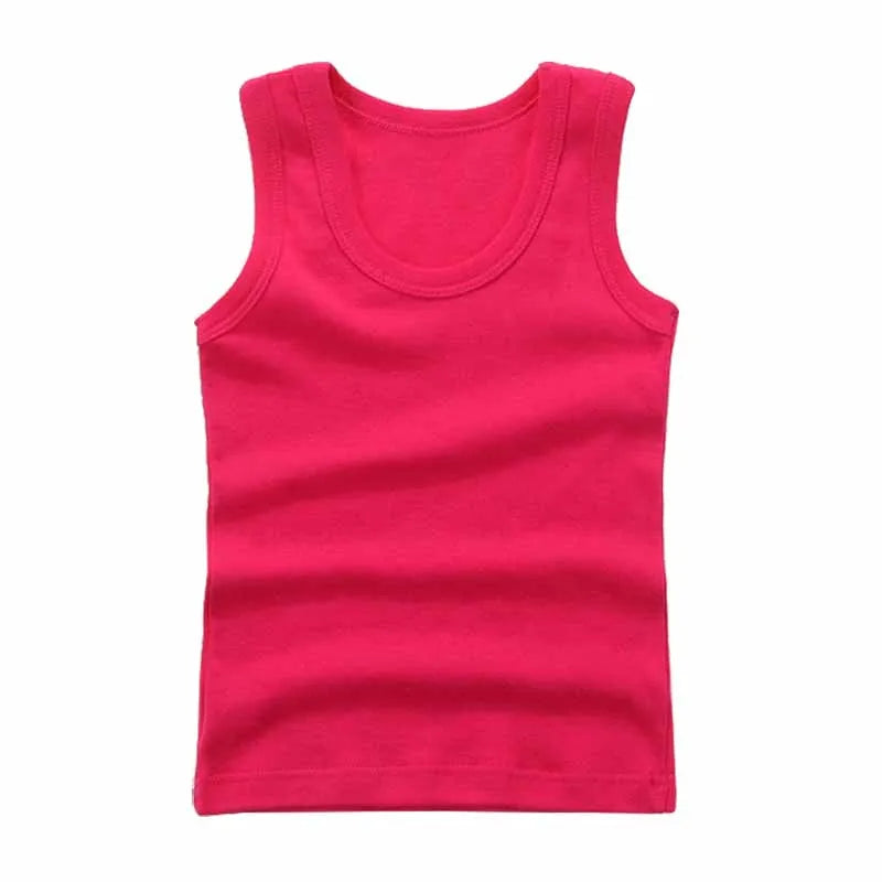 Kids cotton tank top sleeveless