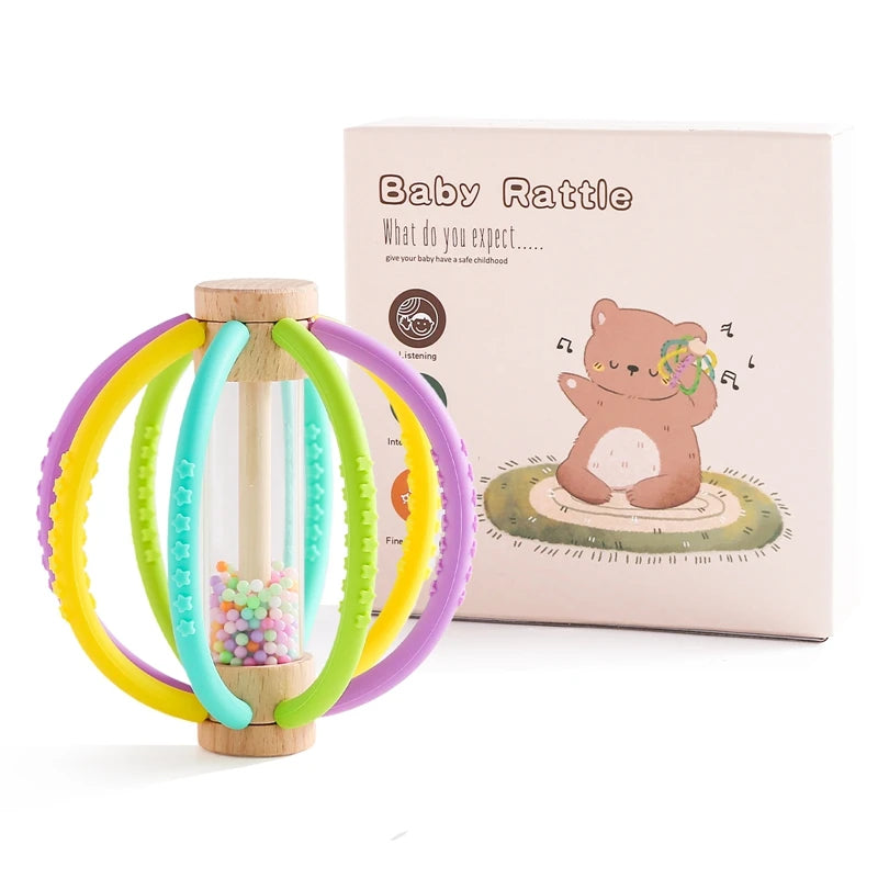 Baby Wooden Rattle & Silicone Teether Ball — photo 6