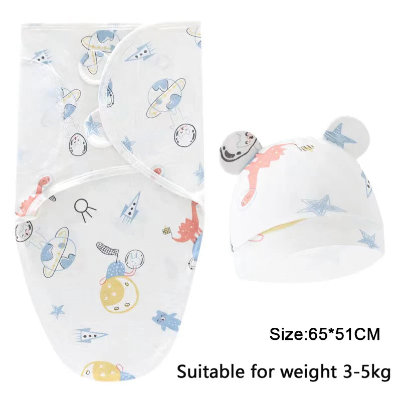 Cotton Baby Swaddle Wrap & Hat Set - Kindle Kids ABC - view 18