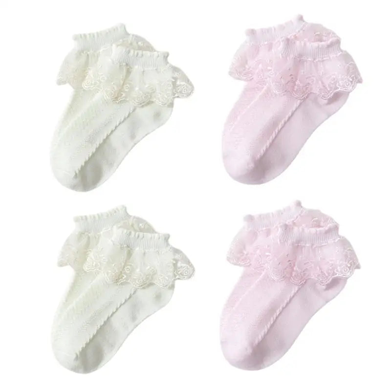 Cotton Lace Ruffle Baby Socks - Kindle Kids ABC - view 11