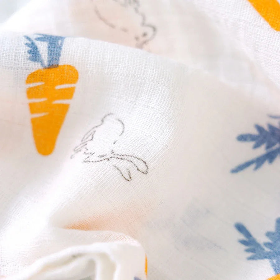2-Layer Cotton Muslin Baby Swaddle Blanket - Kindle Kids ABC - view 5