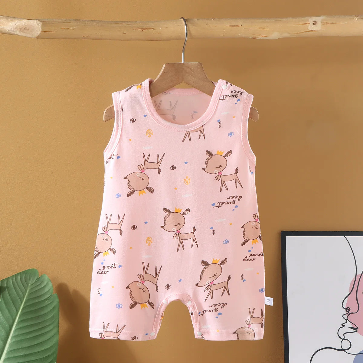 Baby Cotton Romper – Unisex Sleeveless Striped Bodysuit | 0–20 Months - photo 6