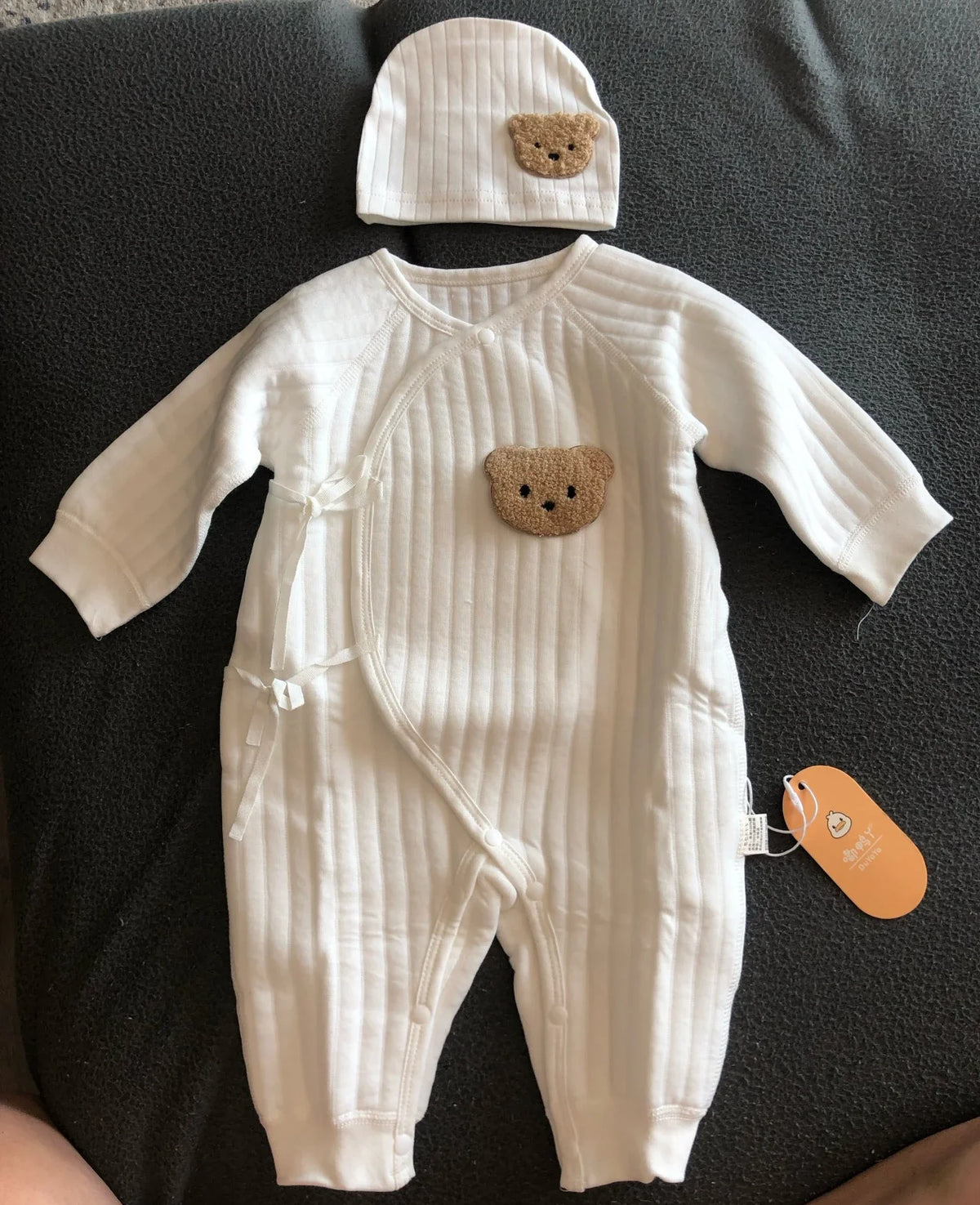 Baby cotton bear print romper jumpsuit newborn