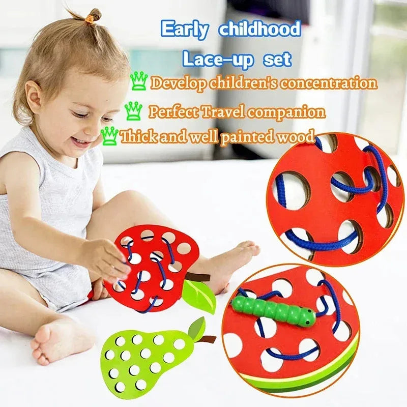 Wooden Lacing & Threading Fruit Beads — Fine Motor | 2-4Y - photo 10