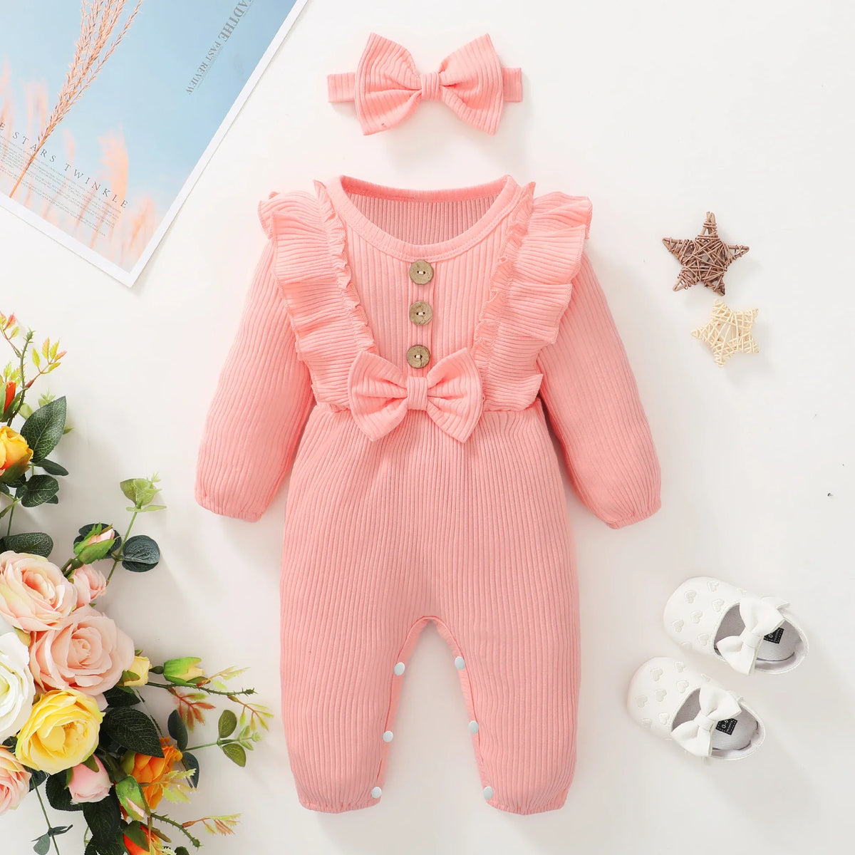 Ruffle Cotton Baby Bodysuit - Kindle Kids ABC - view 7