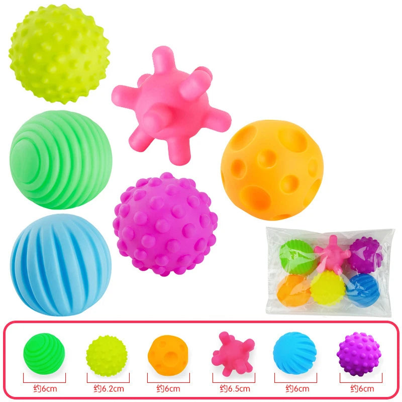 6-Piece Textured Sensory Balls - Soft Tactile Baby Toy Set - photo 9