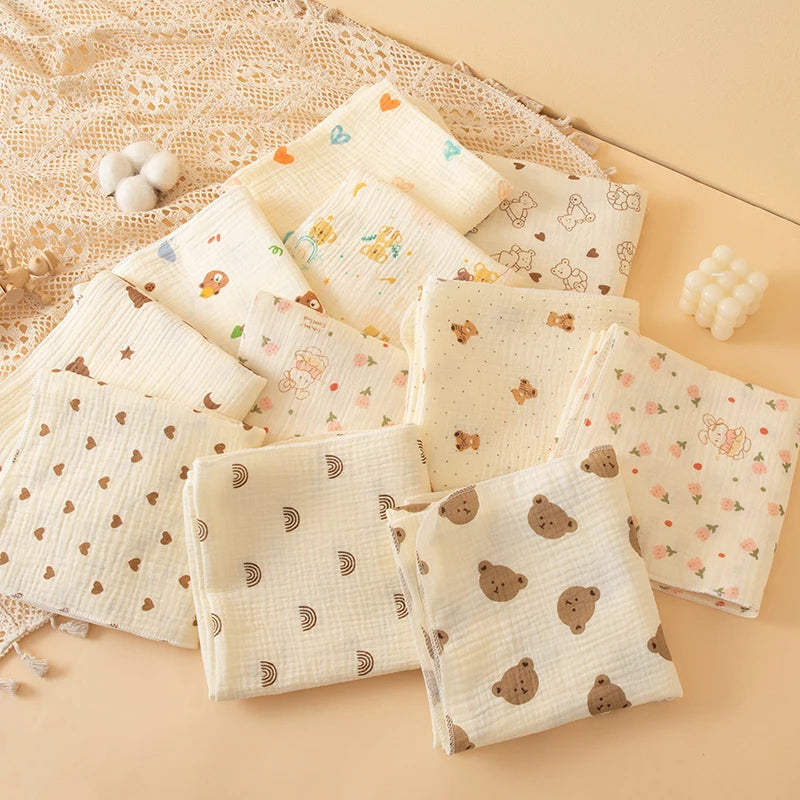 Double-layer baby swaddle blanket soft breathable wrap