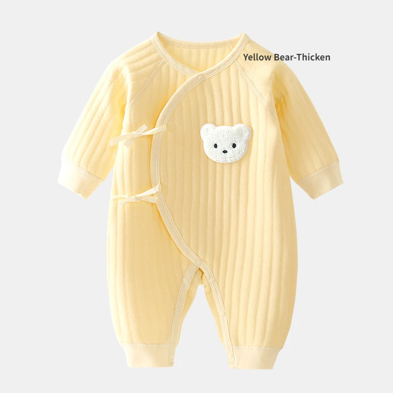 Baby cotton bear print romper jumpsuit newborn