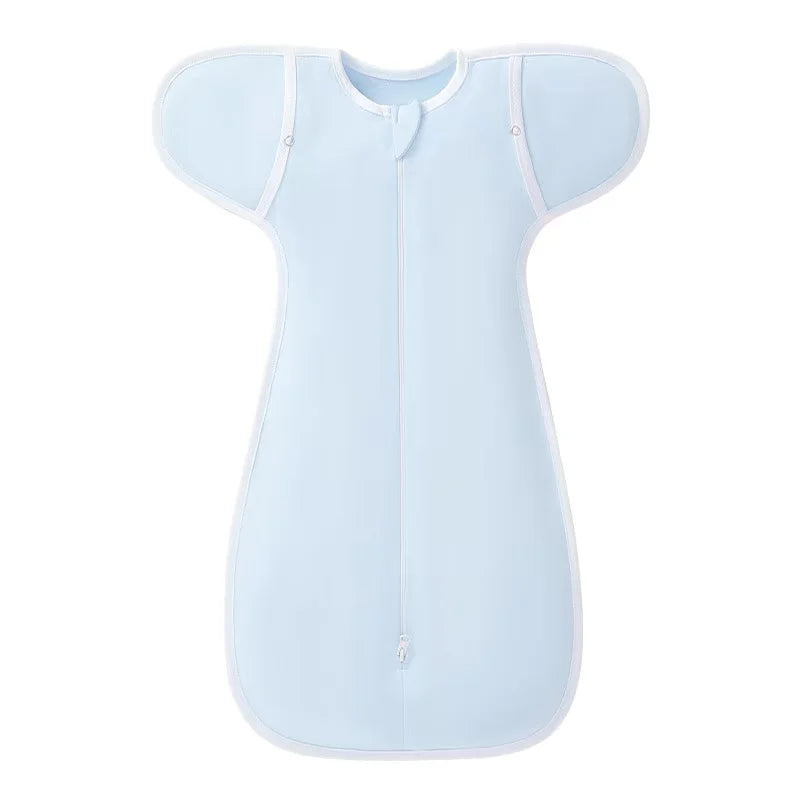 Cotton newborn swaddle sleepsack with snug swaddle-style fit
