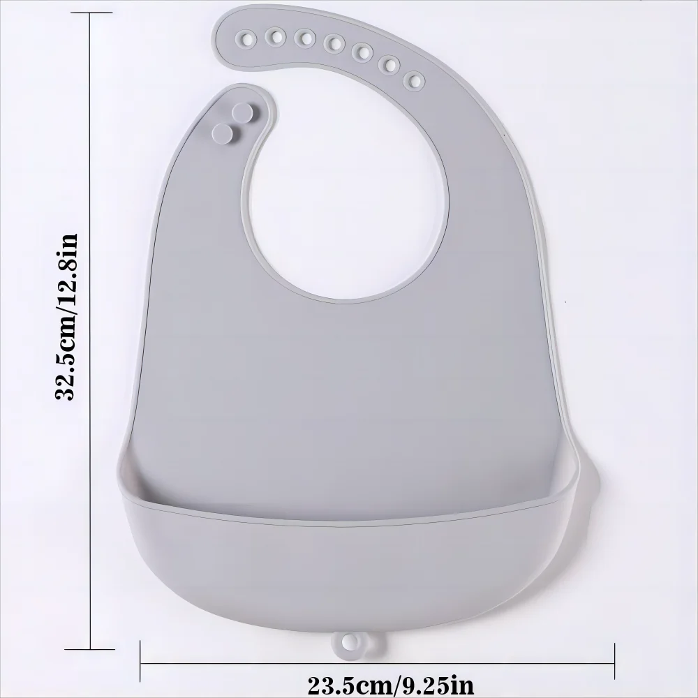 Silicone Baby Bib — Waterproof Roll-Up Bib with Crumb Catcher | 6M+ - photo 6