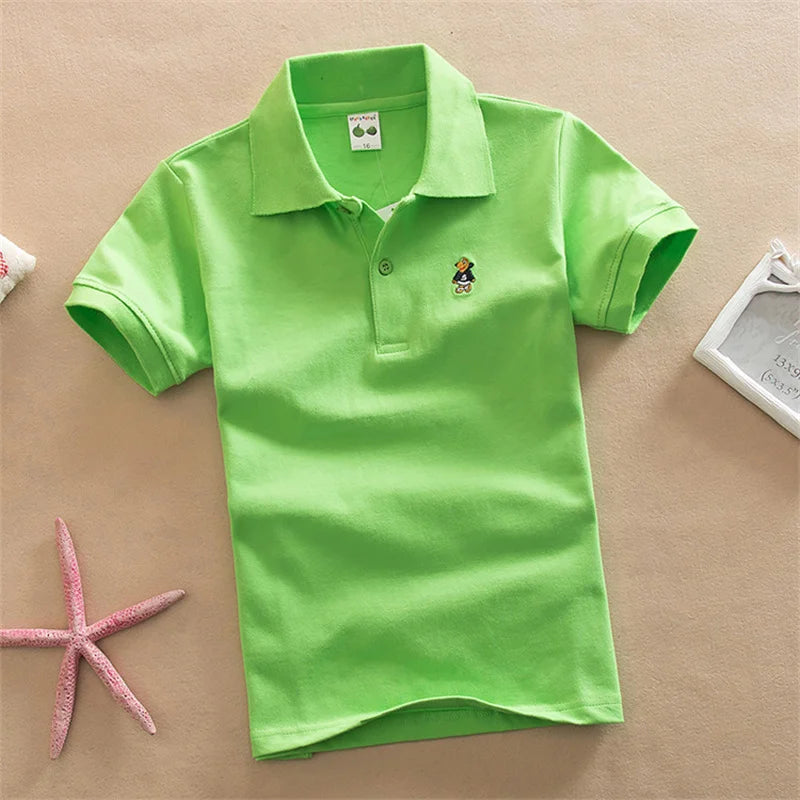 Boys Short Sleeve Polo T-Shirt 2-9Y - photo 2