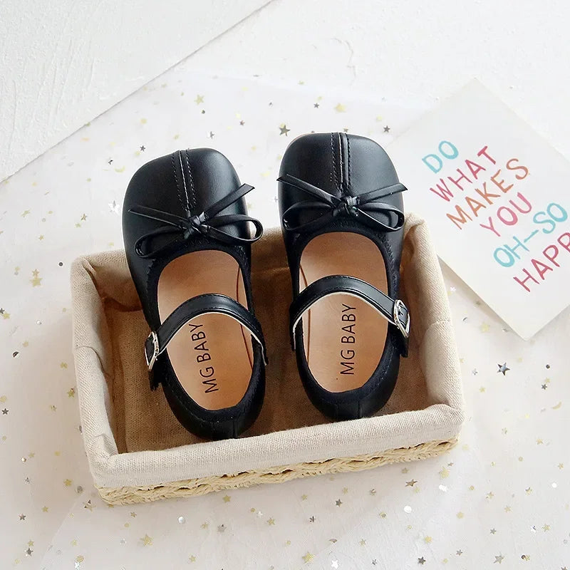 Girls Mary Jane Shoes – Butterfly Bow PU Leather Flats | EU 21–30 - photo 5