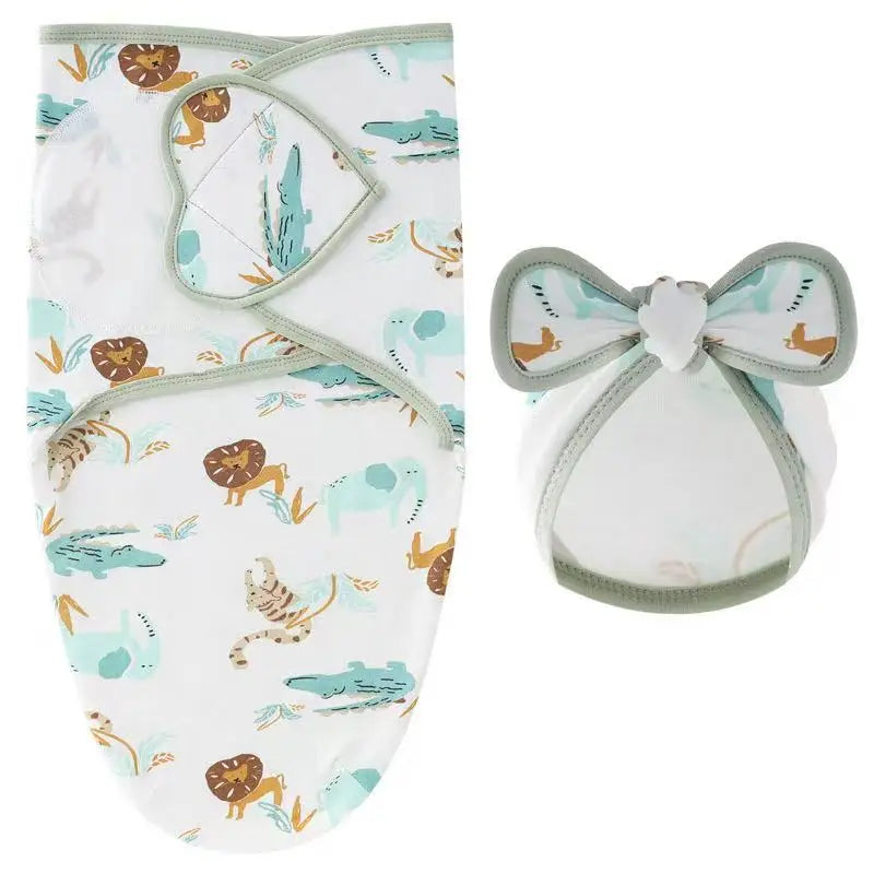 Cotton Baby Swaddle Wrap & Hat Set - Kindle Kids ABC - view 5