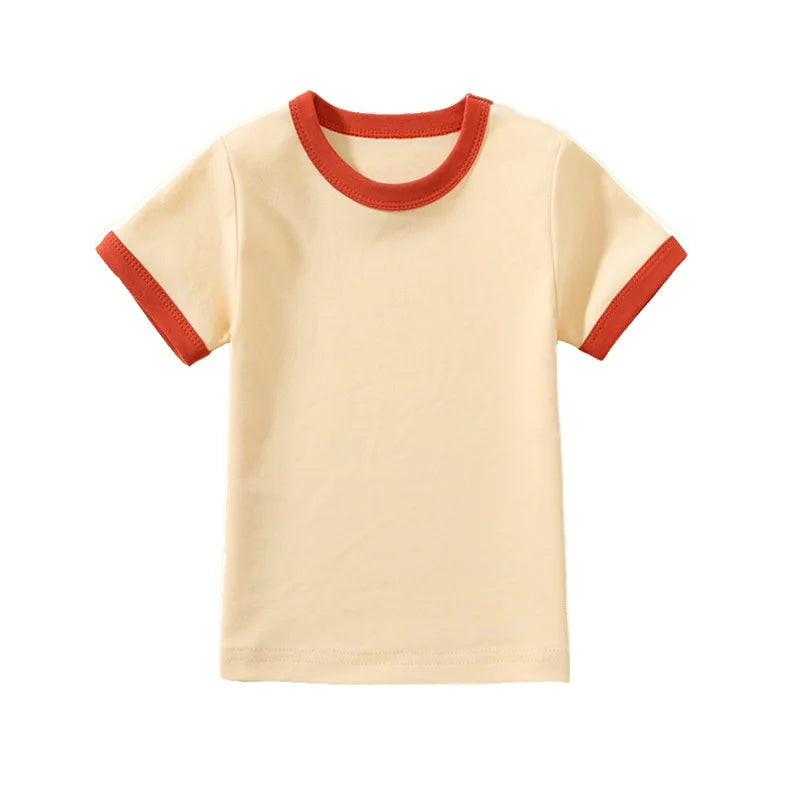 Kids 100% Cotton Color-Block T-Shirt - photo 10